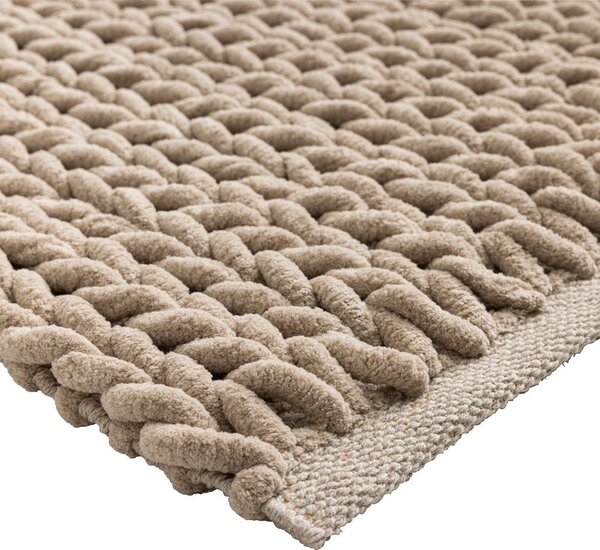 Světle hnědá koupelnová předložka 50x80 cm Ariel – douceur d'intérieur