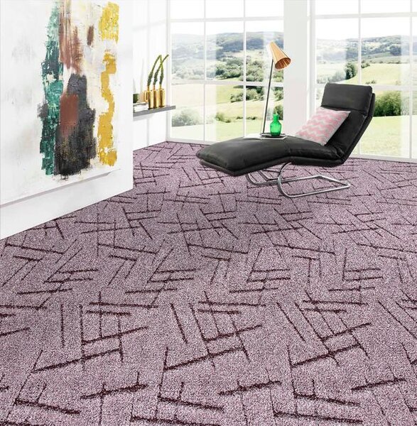 Breno Metrážový koberec NICOSIA 84 (Ultratex), šíře 400 cm, Fialová