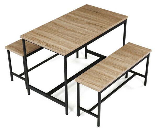 Jídelní stůl s lavičkami AUT-G1175 OAK