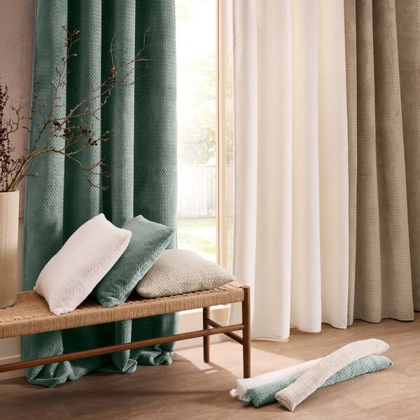 Zelený závěs z mikroflanelu 140x240 cm Flanela – douceur d'intérieur