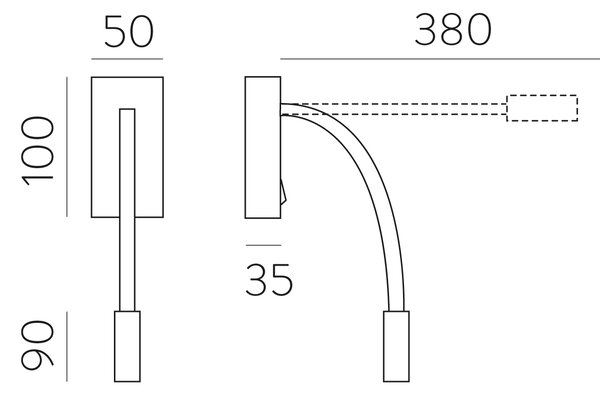 ACB Iluminacion Nástěnné LED svítidlo CIO, 3W, CRI90 Barva: Bílá