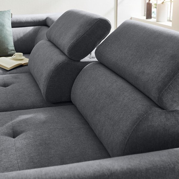 ROHOVÁ SEDAČKA, textil, antracitová Stylife - Sedací soupravy, Online Only