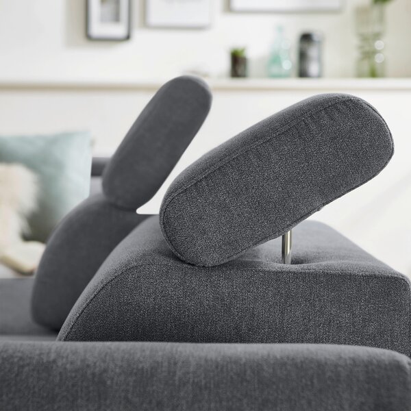 ROHOVÁ SEDAČKA, textil, antracitová Stylife - Sedací soupravy, Online Only