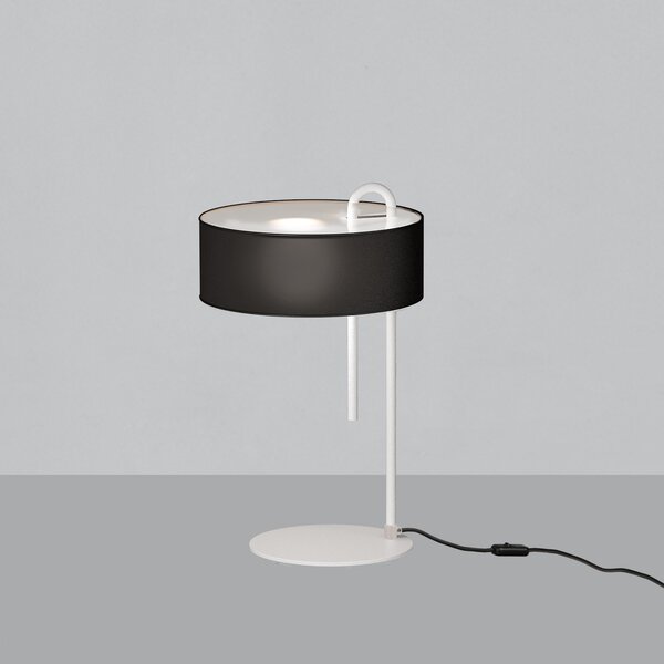 ACB Iluminacion Stolní LED lampa CLIP, v. 53 cm, 1xE27 15W Barva: Černá, Barva montury: Bílá