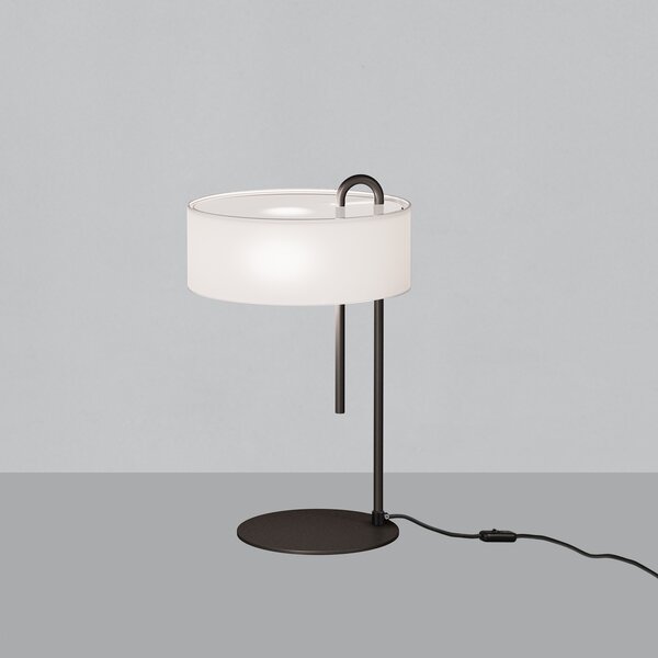 ACB Iluminacion Stolní LED lampa CLIP, v. 53 cm, 1xE27 15W Barva: Černá, Barva montury: Bílá