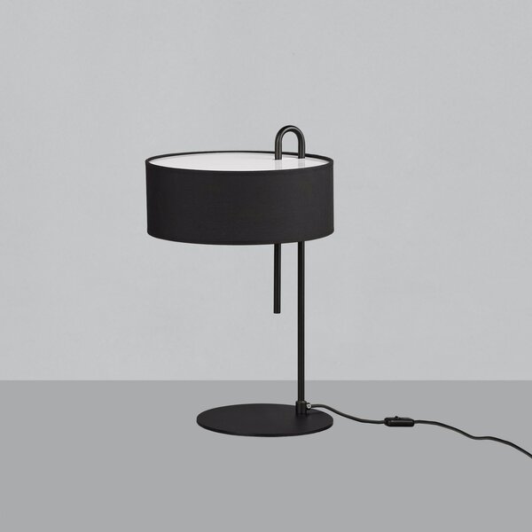ACB Iluminacion Stolní LED lampa CLIP, v. 53 cm, 1xE27 15W Barva: Černá, Barva montury: Bílá
