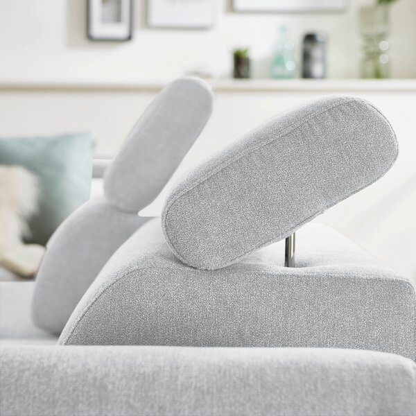 ROHOVÁ SEDAČKA, textil, barvy stříbra Stylife - Sedací soupravy, Online Only