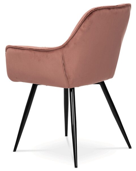 Jídelní židle sametová, růžová DCH-421 PINK4