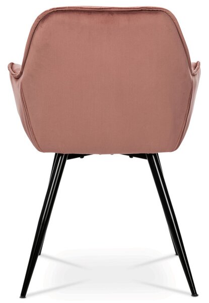 Jídelní židle sametová, růžová DCH-421 PINK4