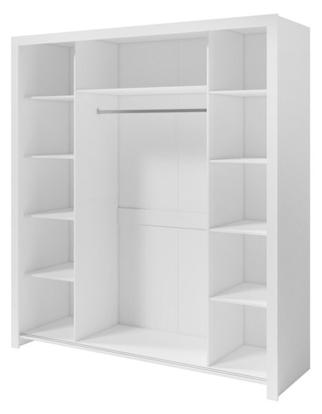 Šatní skříň s posuvnými dveřmi Framoretta 1 (bílá)