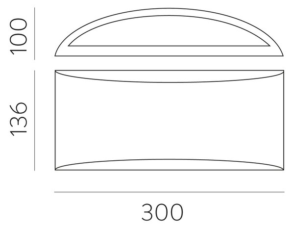 ACB Iluminacion Nástěnné LED svítidlo DANA, š. 30 cm, 1xE14 9W
