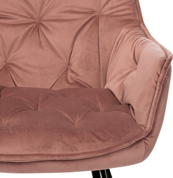 Jídelní židle sametová, růžová DCH-421 PINK4