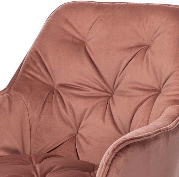 Jídelní židle sametová, růžová DCH-421 PINK4