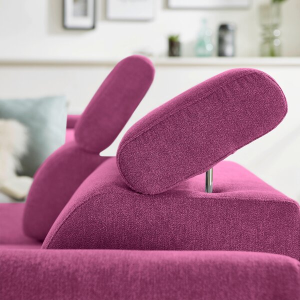 ROHOVÁ SEDAČKA, textil, magenta Stylife - Sedací soupravy, Online Only