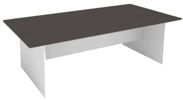 Jednací kancelářský stůl PRIMO WHITE, 240x120 cm, bílá/grafitová