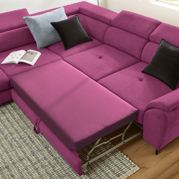 ROHOVÁ SEDAČKA, textil, magenta Stylife - Sedací soupravy, Online Only