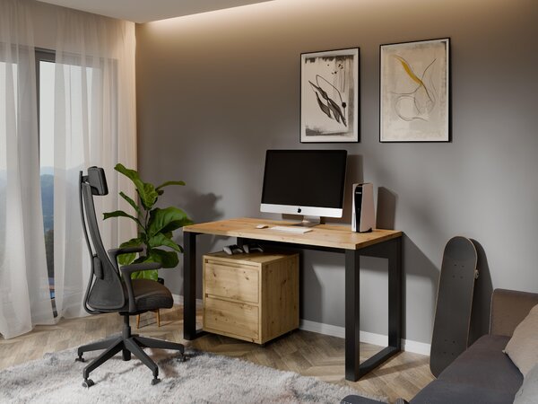 PC stolek Mondona (černá + dub artisan). Akce -15%