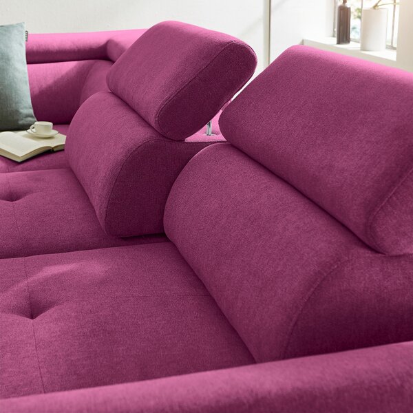 ROHOVÁ SEDAČKA, textil, magenta Stylife - Sedací soupravy, Online Only
