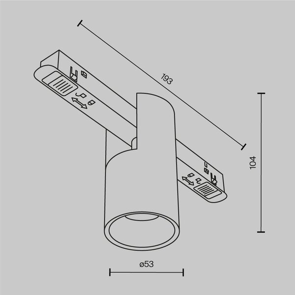 M TR122-4-7W-DS-B Svítidlo pro kolejnicový systém Alfa 7W nastavitelná bílá 410lm černý hliník stmívatelné Bluetooth Exility - MAYTONI