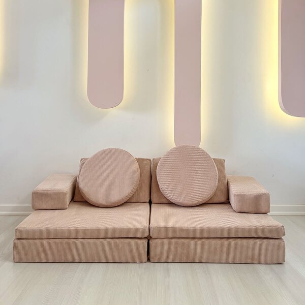 Atelier del Sofa 2-místná pohovka Puzzle - Pink, Růžová