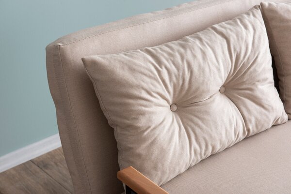 Pohovka futon Sandy (krémová)