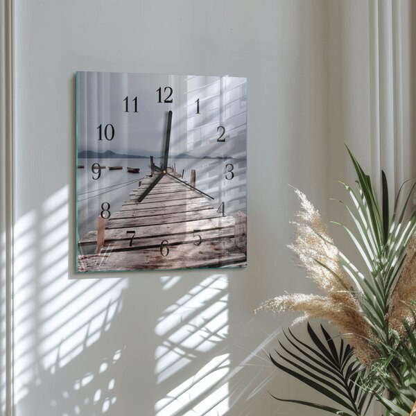 Skleněné hodiny na stěnu Síť zskc-30x30-00171720