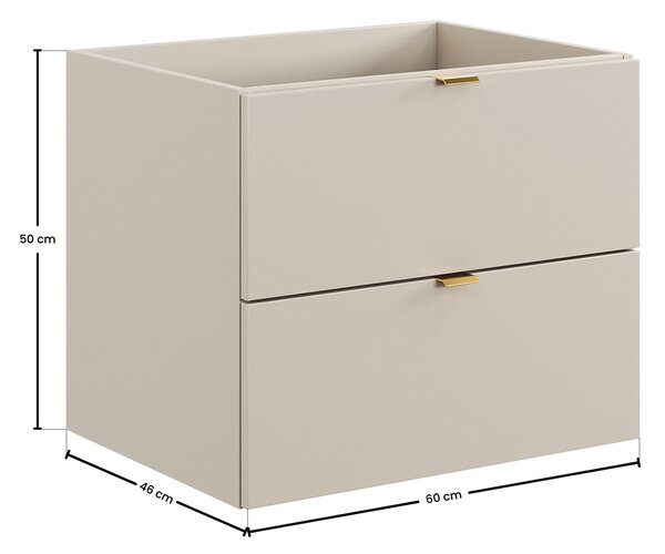 Koupelnová skříňka pod umyvalo DALIA CASHMERE 60 cm / 2 zásuvky