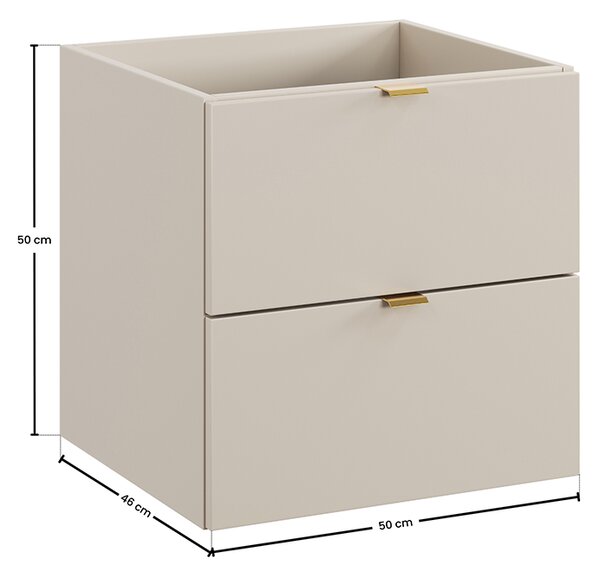 Koupelnová skříňka pod umyvalo DALIA CASHMERE 50 cm / 2 zásuvky