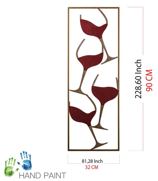 ASIR Nástěnná dekorace kov WINE