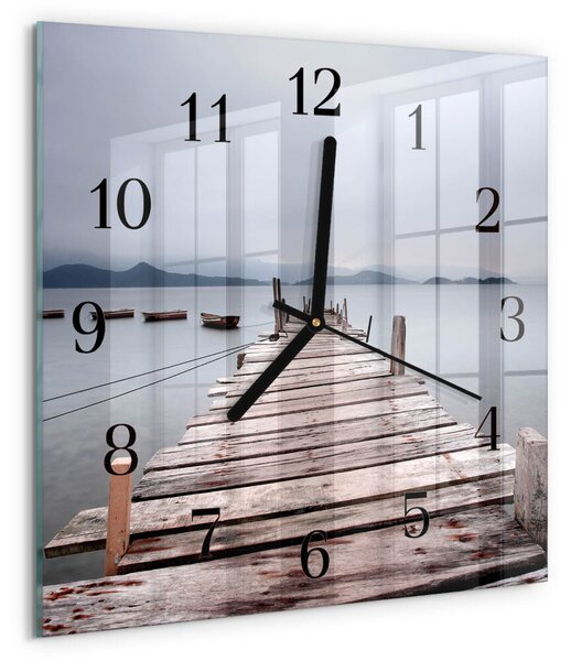 Skleněné hodiny na stěnu Síť zskc-30x30-00171720