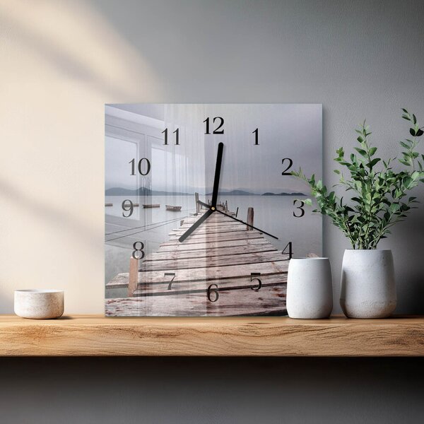 Skleněné hodiny na stěnu Síť zskc-30x30-00171720