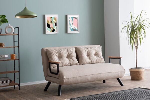 Pohovka futon Sandy (krémová)