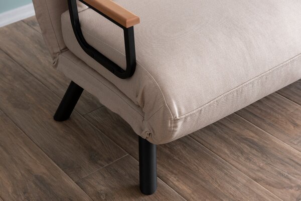 Pohovka futon Sandy (krémová)