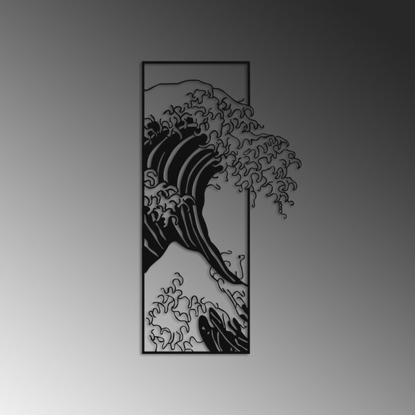 ASIR Nástěnná dekorace kovová HOKUSAI černá
