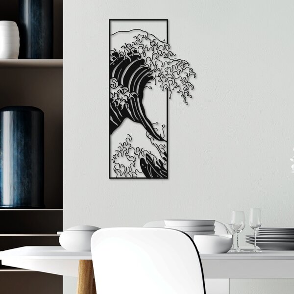 ASIR Nástěnná dekorace kovová HOKUSAI černá
