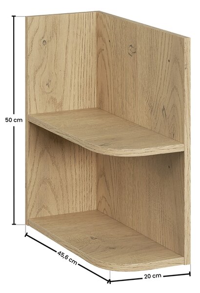 Koupelnový dolní otevřený regál DUB CREMONA 20 cm