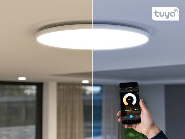 PANLUX s.r.o. Stropní svítidlo ITAKA 600 CCT s RGB přisvícením SMART Tuya Wifi