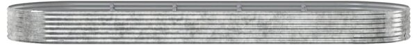 Vyvýšený záhon práškově lakovaná ocel 450x140x36 cm stříbrný