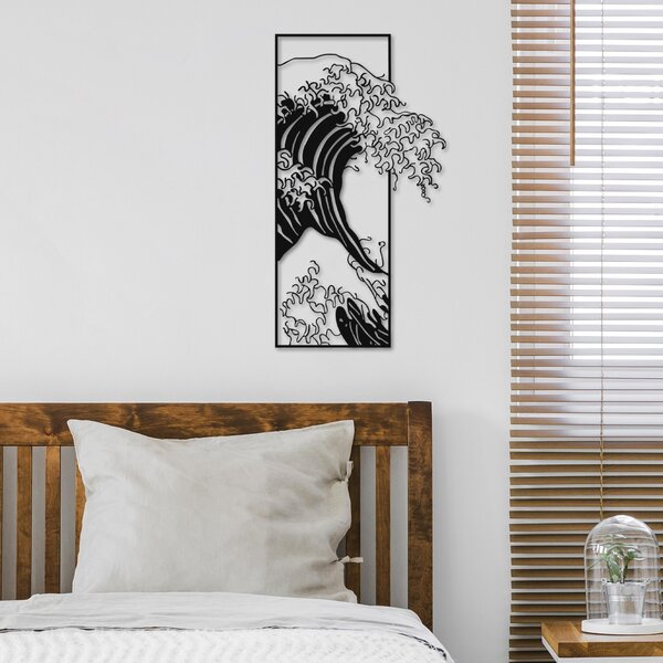 ASIR Nástěnná dekorace kovová HOKUSAI černá