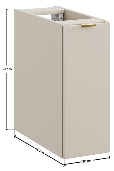 Koupelnová výsuvná skříňka DALIA CASHMERE 20 cm