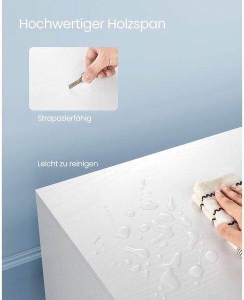 TV stolek – bílý minimalistický design, 120 × 40 × 49 cm