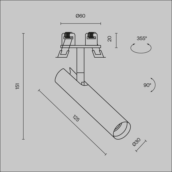 Vestavné svítidlo Focus T 6W IP 20 C141RS-L125-6W3K-W - MAYTONI