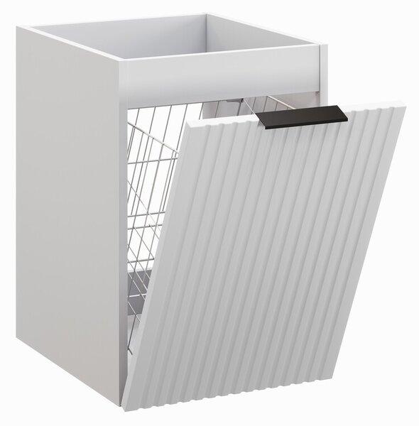 Comad Závěsná koupelnová skříňka s košem na prádlo Casad 40 cm bílá
