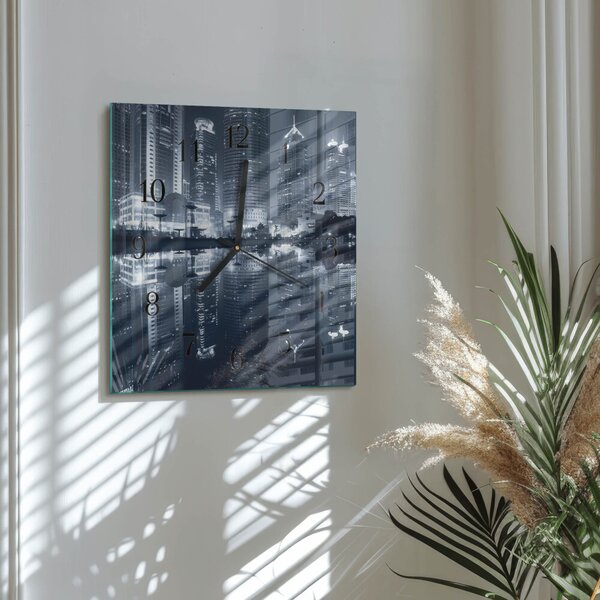 Skleněné hodiny na stěnu Horizont zskc-30x30-00171787