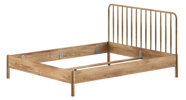 Dvoulůžková postel z dubového dřeva bez roštu 160x200 cm v přírodní barvě Olive Spindle – Vipack