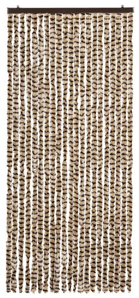 Závěs proti hmyzu béžový a hnědý 90 x 220 cm Chenille