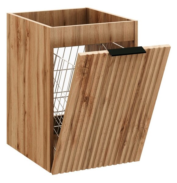 Comad Závěsná koupelnová skříňka s košem na prádlo Casad 40 cm dub wotan