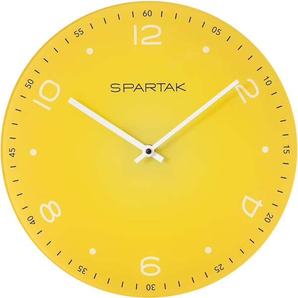 PRIM Moderní skleněné nástěnné hodiny Prim Spartak 39 - Písečný vítr E09.5534.10