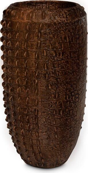 Podlahový květináč Croc, Ø 47/50 cm, výška 56/100 cm, bronz Rozměry: Průměr 50 cm, Výška 100 cm