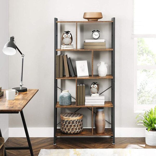 Regál na knihy 74 x 30 x 154,4 cm, 4 police, Vintage Brown
